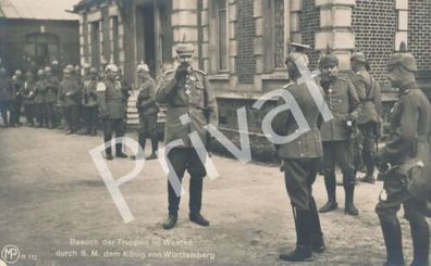 Foto PK WK I Besuch Truppe von Wilhelm II. Baden Württemberg Frankreich L1.48