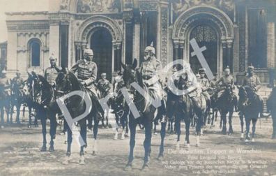 Foto PK WK I Dt. Truppen Prinz Leopold General Scheffer-Boyadel Warszawa L1.48