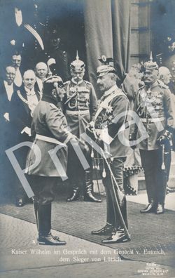 Foto PK WK I Kaiser Wilhelm General von Emmich Sieger v. Lüttich Berlin L1.49