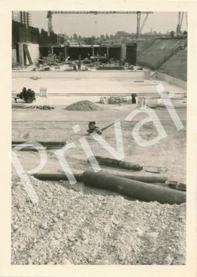 Foto Olympiagelände Bau U-Bahn Oberwiesenfeld München Deutschland B 1.84