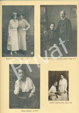 Fotos PK Familie, 4 Geldscheine 1-1000 Mark München 1919 Revolution Band II-19