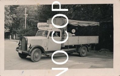 Foto Bäcker Lieferwagen Oldtimer Opel Blitz um 1930 X30