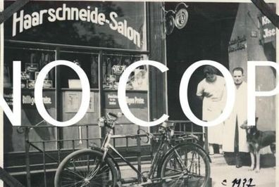 Foto Friseursalon Friseur Laden Geschäft München Werbung um 1930 X30