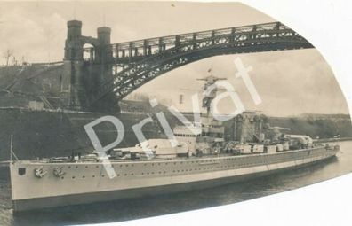 Foto WK II Kaiser-Wilhelm-Kanal Panzerschiff Deutschland F1.10