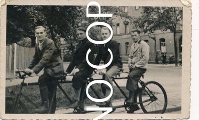 Foto 4er Tandem Rad Fahrrad um 1920 X31
