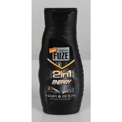 12x Body X Fuse 2in1 Energy 300ml Shampoo Duschgel Haarwäsche Körperpflege Haut