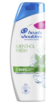 6x Head & Shoulders Shampoo 500ml Menthol Anti Schuppen Haar Pflege Frische Duft