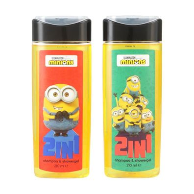 12x Minions Shampoo Duschgel 210ml Kinder Haar Pflege Frische Duft Körper Haut