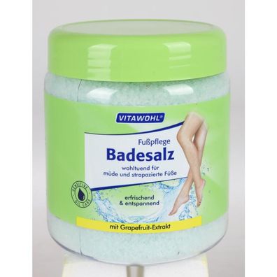 6x Vitawohl Fußpflege Badesalz 600g Balsam Schutz Trockene Füße Hornhaut Körper