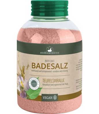 6x Herbamedicus Badesalz 575g Teufelskralle Entspannung Körperpflege Zusatz Haut