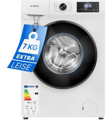Bomann Waschmaschine 7 kg WA7174 LED-Display 1400U/ min 15 Programme
