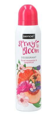 12x Sence 150ml Spray To Bloom FloralMoments&Grapefruit Deodorant Body Damenduft