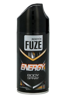 12x Body X Fuze Deospray 150ml Energy Deodorant Body Parfüm Duft Männer Herren