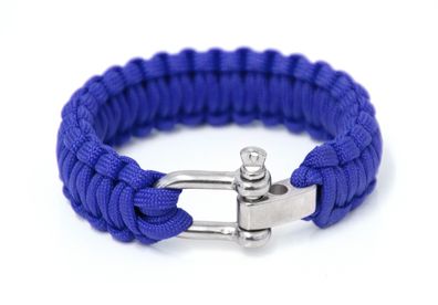 Precorn Paracord-Armband blau Survival-Seil zum Armband geflochten Paracordseil