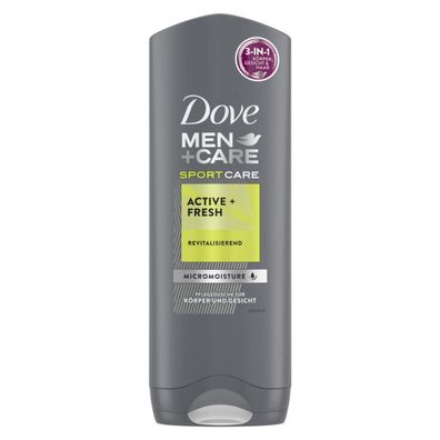 12x DOVE Duschgel 250ml Men Active Fresh Care Sport Shampoo Haar Körperpflege