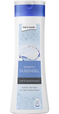 6x Soft&Gentle Duschgel 300ml Sensitiv Körperpflege Damen Frauen Shampoo Seife