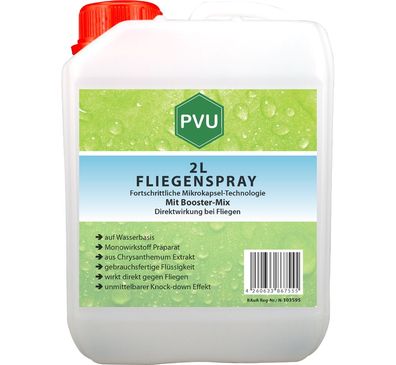PVU 2L Fliegen Spray gegen Fliegen Insekten bekämpfen Fruchtfliegen Abwehr EX
