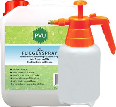 PVU 2L + 2L Sprüher Fliegen Spray gegen Fliegen Insekten bekämpfen Fruchtfliegen
