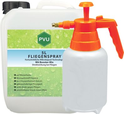 PVU 5L + 2L Sprüher Fliegen Spray gegen Fliegen Insekten bekämpfen Fruchtfliegen