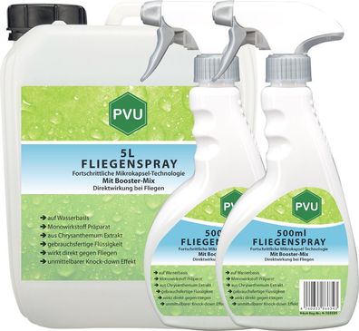 PVU 5L + 2x500ml Fliegen Spray gegen Fliegen Insekten bekämpfen Fruchtfliegen