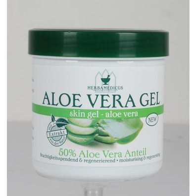 12x Herbamedicus Aloe Vera Gel 250ml Hautbalsam Schutzsalbe Körperpflege Creme