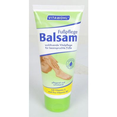 12x Vitawohl Fußbalsam 100ml Pflegecreme Lotion Schutz Trockene Füße Hornhaut