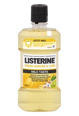 6x Listerine Mundwasser 500ml Ginger Lime Spülung Frische Atem Zahnfleischschutz