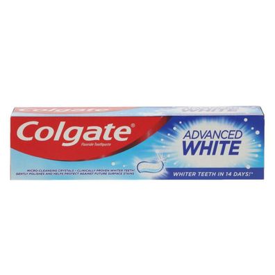12x Colgate Advanced White Zahnpasta 100ml Creme Zähneputzen Bakterien Pflege