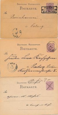 3x Postkarte Ganzsache Deutsches Reich usw. X29