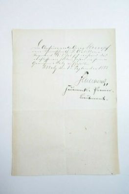 Dokument Königliches Preussen Infanterie signiert Premier Leutnant 1897 O1.8
