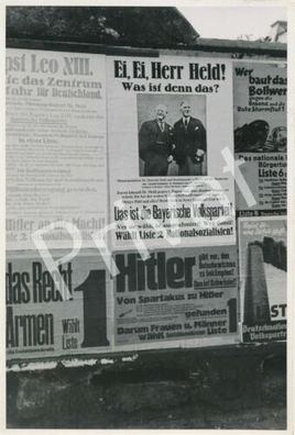 Foto 30-er Jahre Deutschland Wahlplakate Liste 1, 2, Politik, Werbung etc. A1.68
