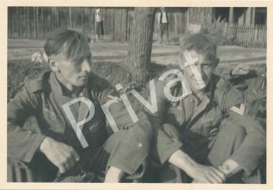 Foto WKII 97. Jäger-Div. Spielhahnfeder Soldaten Polen Tatra F1.12
