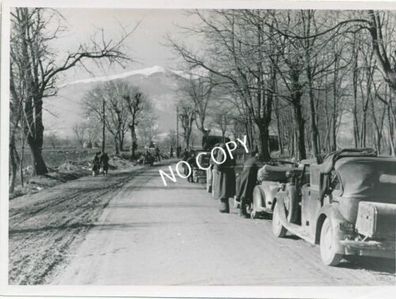 Foto Wk2 XL Presse letzte Rast vor Übergang über Gebirge 1941 C1.65