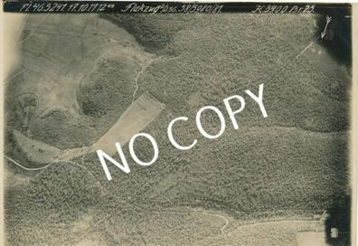 Foto WK1 XL Luftaufnahme Vogelper. Aufklärung Flakzug in Frankreich C1.42