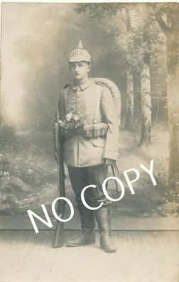 Foto WK1 deutscher Soldat Oscar Sprössig uniformiert Porträt C1.33