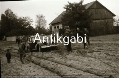 Dia WK2 schwarz weiß polnisches Soldaten Auto Bauernhof Kennung Polz28672 C1.18