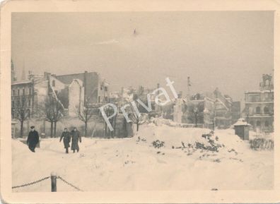 Foto WK II Wehrmacht Panorama Stadtviertel Riga Ruinen Zerstörung Latvia K1.32