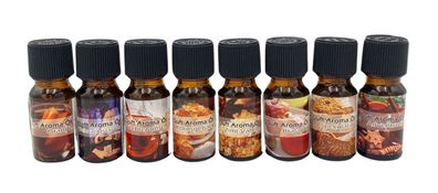 Duftöl 8x 10ml Weihnachtsdüfte Aromaöl Raumduftöl Diffuser Raumduft Winterdüfte