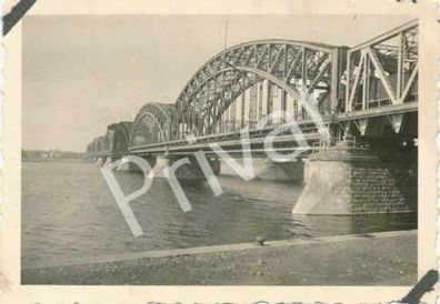 Foto WK II Wehrmacht Riga R?ga neue Brücke über Daugava Lettland F1.68