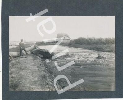 Foto Kaiser Wilhelm Kanal Nord-Ostsee-Kanal Baustelle Soldat Erdarbeiten L1.40