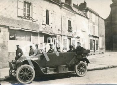 Foto WK I Jasta 17 Frankreich France Soldaten Offiziere Auto Beschriftung L1.36