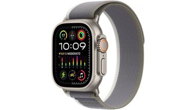 Apple Watch Ultra 2 49mm Titangehäuse mit Trail Loop - Grün/ Grau, M/ L GPS + Cell