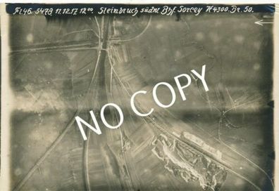 Foto WK1 XL Luftaufnahme Vogelper. Aufklärung Steinbruch Sorcey Frankreich C1.42