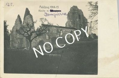 Foto PK WK1 Kirche von Dompierre 15. Infanterie Regiment 1914/1915 C1.48