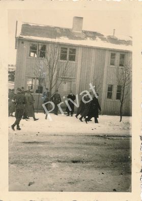 Foto WKII Wehrmacht Weserübung Soldaten Winter Quartier Narvik 1940 Norway K1.04