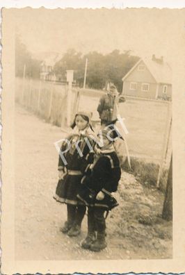 Foto WK II Wehrmacht Weserübung Soldat Kinder Samen Alta 1940 Norway K1.04