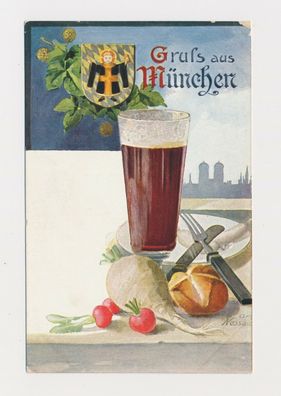Foto PK Künstler PK - Gruß aus München Litho um 1910 #70