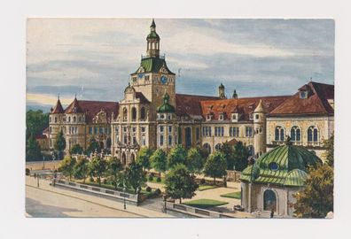 Foto PK - München Nationalmuseum gelaufen 1911 Litho Künstlerkarte #70