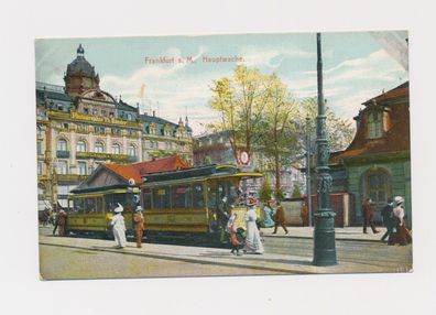 Foto PK - Frankfurt am Main Starßenbahn Hauptwache Litho um 1910 #70