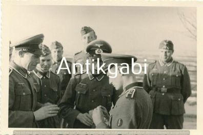 Foto WK2 Soldaten Gespräch Infanterie Nachrichten Komp.231 Coburg 1940/41 B1.20